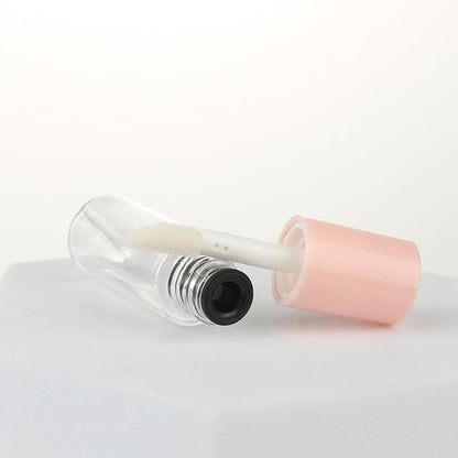 COSIDEA 50pcs 3ml mini lip gloss tubes Bulk Sample size Round Pink lipgloss cotainer pack bottles