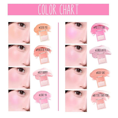 HOLIKA HOLIKA Colored Milk Cream Blush 05 PRETTY Clean, Buildable