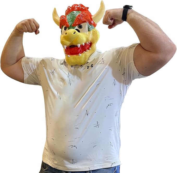 Halloween Koopa Latex Mask,Party Cosplay Funny Monster Villain Costume Mask