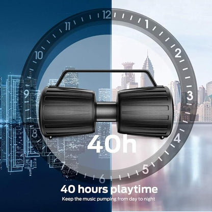 Monster Adventurer Force Bluetooth Speaker IPX7 Waterproof Speaker 5.0 with Microphone Input, 80W Portable Bluetooth Speakers with 40H Playtime for Indoor Outdoor Party, Black