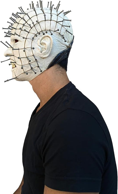 Ghoulish Productions Men's Monster Horror Hellraiser III Pinhead Mask Halloween Costume Accessory