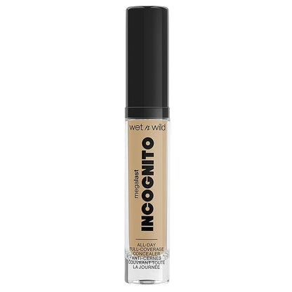 wet n wild Mega Last Incognito All-Day Full Coverage Liquid Matte Concealer, Medium Honey, 0.18 Ounce