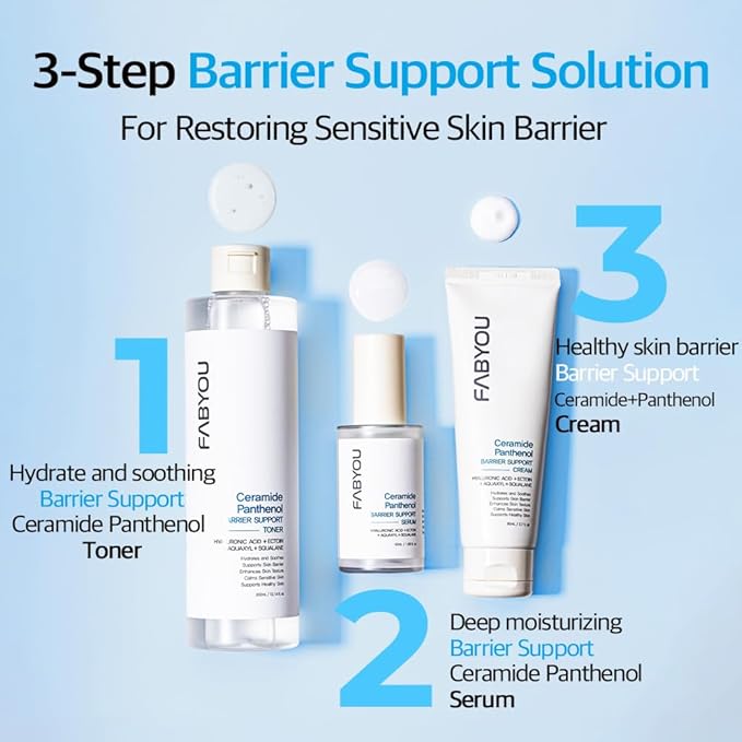 Ceramide Panthenol Skin Barrier Support Toner 10.14 fl oz – Hydrating Facial Toner with 8 Hyaluronic Acid, Barrier Repair & Soothing for Sensitive Skin, Korean Skin Care