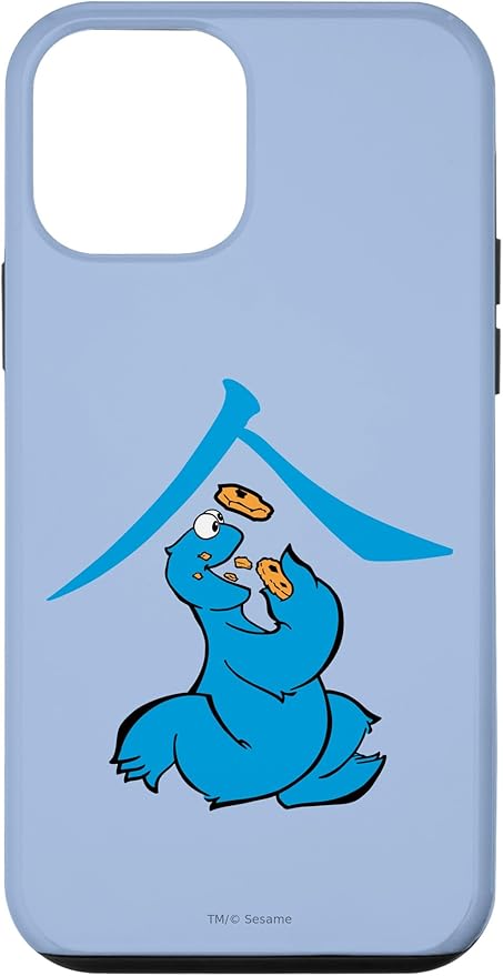 iPhone 12 mini Sesame Street Cookie Monster Eat in Kanji Case