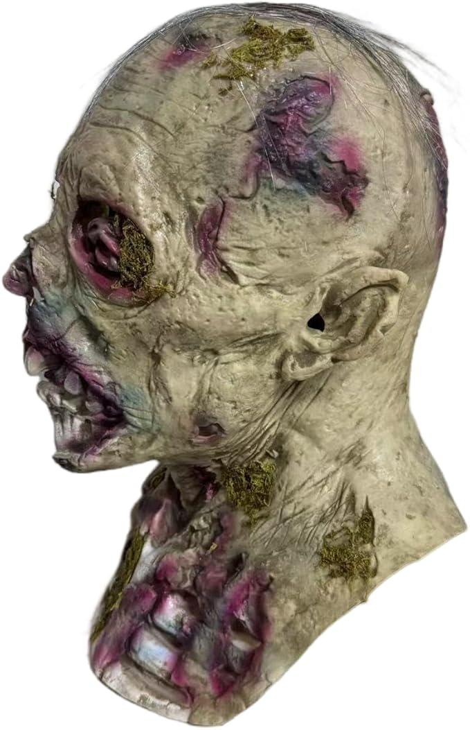 1Pc Horror Zombie Mask Walking Dead Seaweed Zombie Full Head Helmet Terror Latex Monster Full Face Masks Halloween Dress up Props