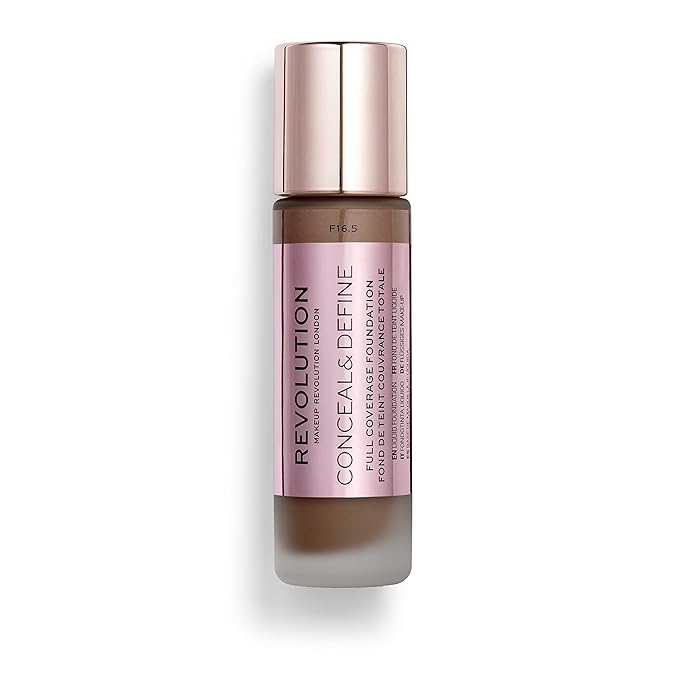 Makeup Revolution Conceal and Define Foundation, Full Coverage Fl Oz
