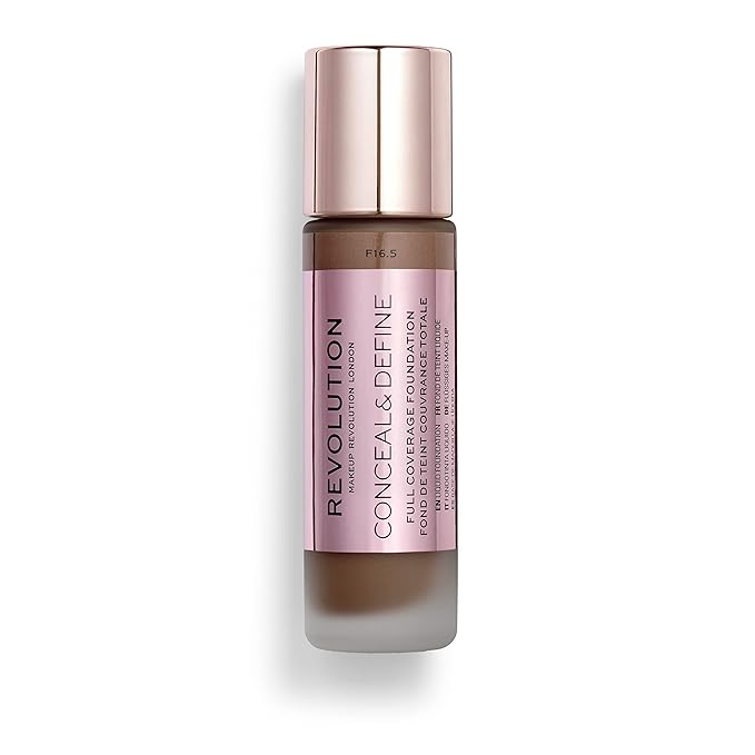Makeup Revolution Conceal and Define Foundation, Full Coverage Fl Oz