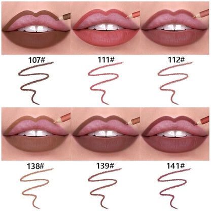 6-Color Velvet Matte Lipstick Pencils Pack for Lips Makeup, Ultra Smooth Creamy Hydrating, Long-Lasting High lmpact Color Soft Finish, Moisturized Lips (6Pcs Matte Lip pencils Set-B, Pack of 1)