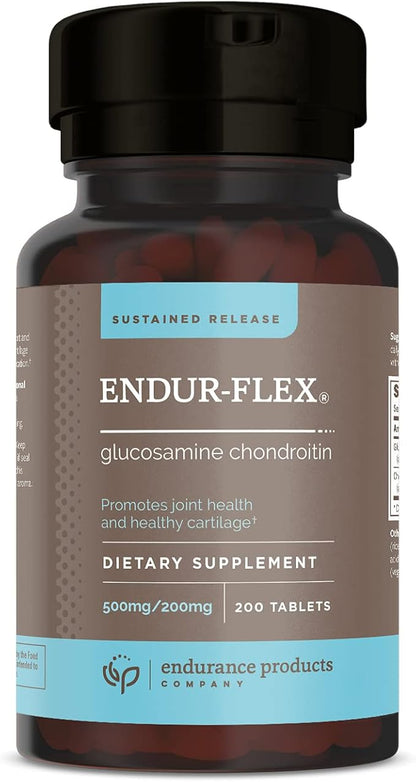EPC ENDURANCE PRODUCTS COMPANY ENDUR-Flex Sustained Release - 500mg Glucosamine & 200mg Chondroitin - 200 Tablets - Antioxidant - Supplement for Back, Knees, Hands