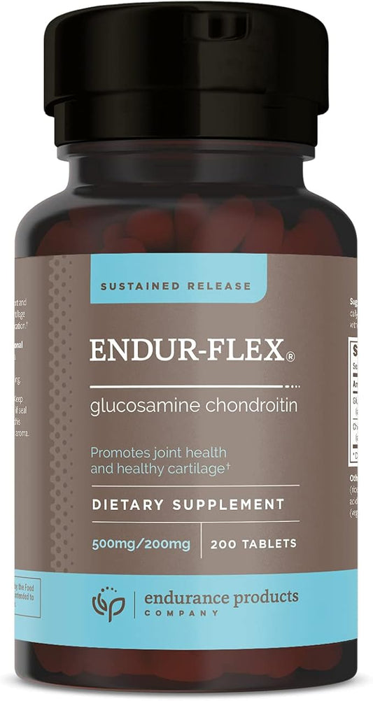 EPC ENDURANCE PRODUCTS COMPANY ENDUR-Flex Sustained Release - 500mg Glucosamine & 200mg Chondroitin - 200 Tablets - Antioxidant - Supplement for Back, Knees, Hands