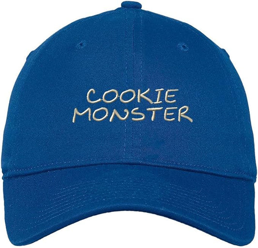 Speedy Pros Cookie Monster Twill Cotton 6 Panel Low Profile Hat Royal Blue