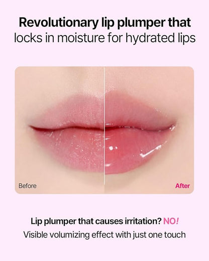 COSNORI Water-full Lip Plumper - Lip volumizing effect, Plump & moist texture, Hydrated lips, Vegan (Strong 03 Purity Coral)