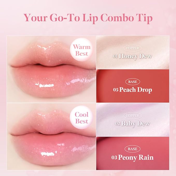 MILKTOUCH Dew Stain Sheer Lip Gloss (01 Morning Haze, 0.14 Fl Oz (Pack of 1))