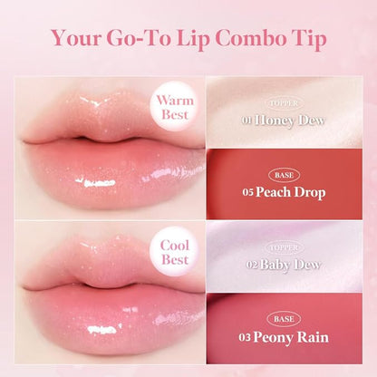 MILKTOUCH Dew Stain Sheer Lip Gloss (01 Morning Haze, 0.14 Fl Oz (Pack of 1))