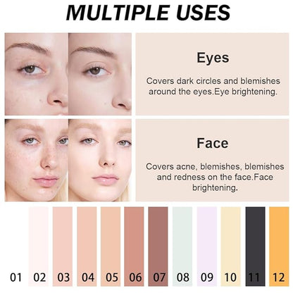 Kaely Color Correcting Concealer,Cream Pot Concealer Full Coverage,under Makeup,02 Fair