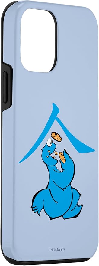 iPhone 12 mini Sesame Street Cookie Monster Eat in Kanji Case