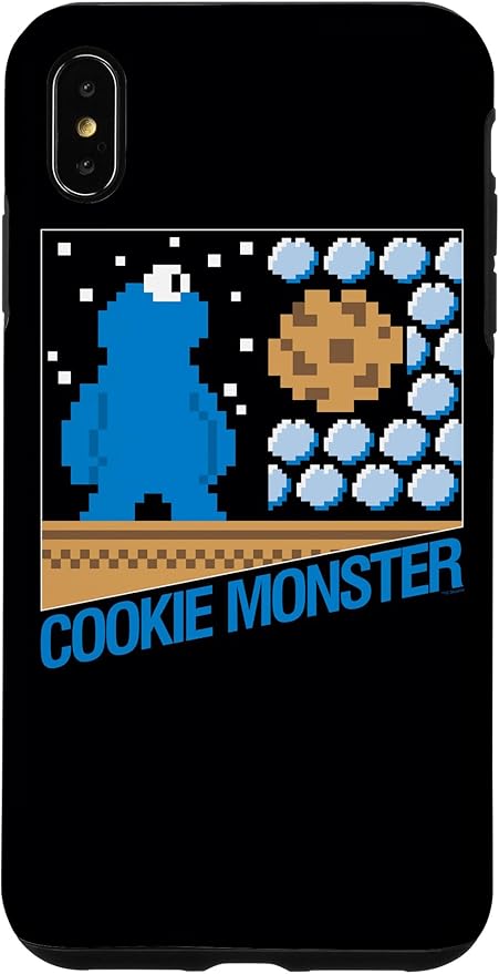 iPhone XS Max Sesame Street Cookie Monster 8-Bit Case
