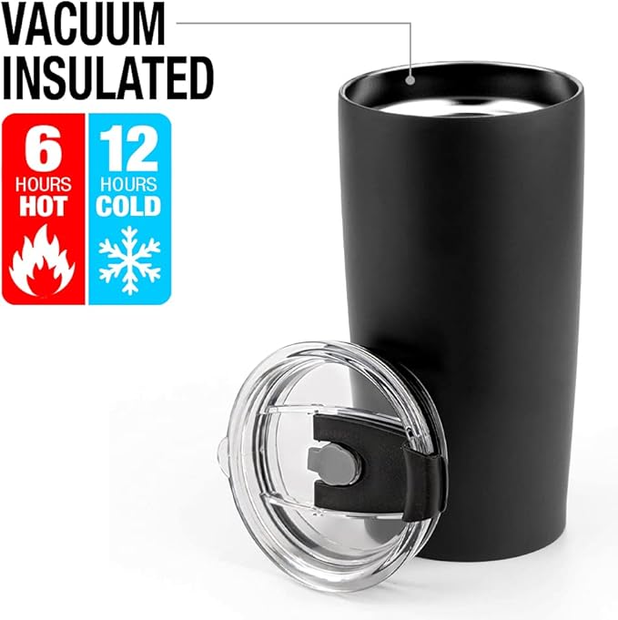 LOGOVISION Sesame Street Cookie Monster Face Stainless Steel Tumbler with Straw and Flip Lid 20 oz, Vacuum Insulated & Double Wall with Leakproof Dual Lid | Great for Iced Coffee and Hot Beverage