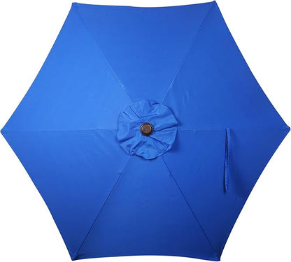 Blissun 7.5 ft Patio Umbrella, Yard Umbrella, Outdoor Market Umbrella with Push Button Tilt Crank, Royal Blue