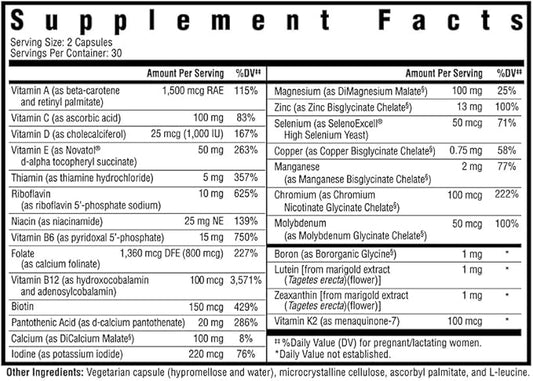 Seeking Health Prenatal Essentials MF - Brain Development & Methylation Support - Methyl-Free Vegetarian Capsules with Selenium, Vitamin B6, Zinc & Vitamin B12-60 Capsules