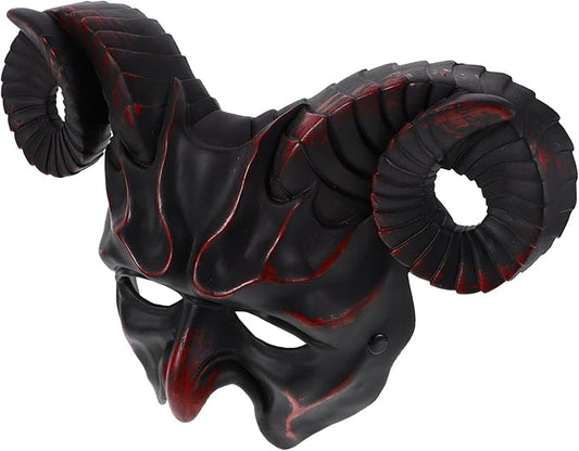 Ox Horn Mask Horns Masquerade Mask Animal Half Face Mask for Festival Party Halloween Costume Cosplay