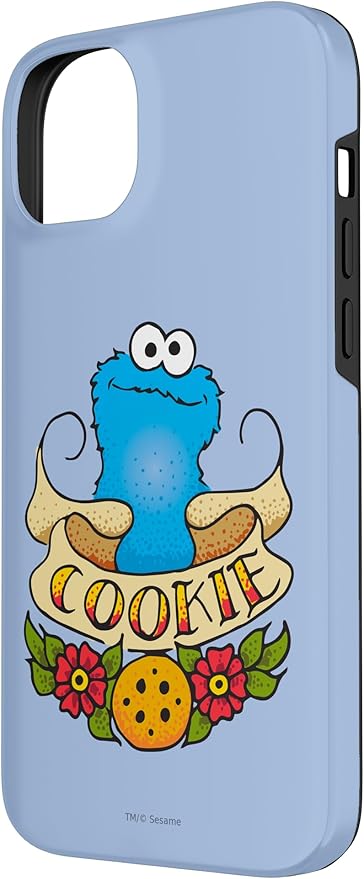 iPhone 14 Plus Sesame Street Cookie Monster Cookie Tattoo Case