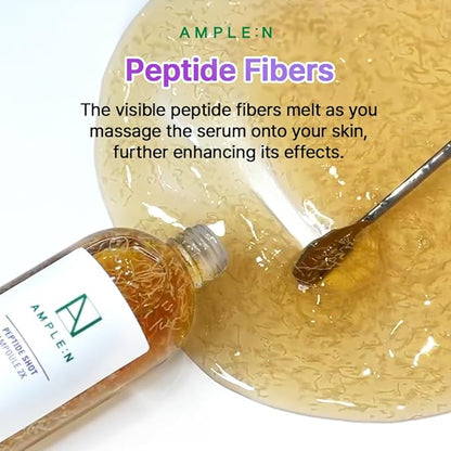AMPLE:N Peptide Shot Serum 2X – Intensive Age Defying Concentrate Face Serum with Peptide Threads – Erasing Wrinkles and Improve Firmness – Lifting Sagging Skin – Plump, Repairs Skin, 3.38 fl.oz.