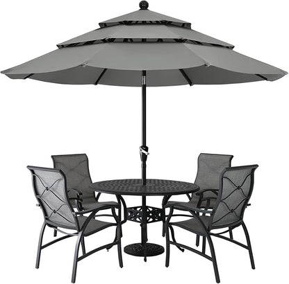 ABCCANOPY Patio Umbrellas 3 Tiers 11FT (Dark Gray)