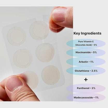 Niacin Vita C Snow Patch - Fast Dark Spot Removal, Gentle & Effective Whitening Patch, High Adhesion & Long-Lasting Results, Dermatologically Tested, Korean Skincare