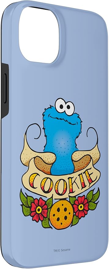 iPhone 14 Plus Sesame Street Cookie Monster Cookie Tattoo Case