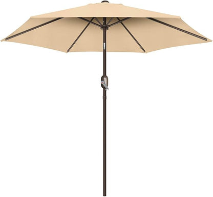 7.5Ft/9Ft Patio Umbrella, UV Protect Pool Umbrella with Heavy Duty Pole,Outdoor Umbrella with Push Botton Tilt & Crank