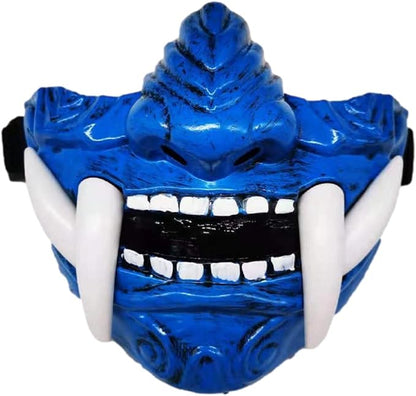 GK-O Japanese Monster Devil Hannya Mask Noh Demon Oni Samurai Half Face Sheild