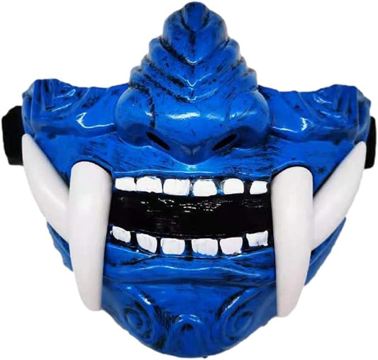GK-O Japanese Monster Devil Hannya Mask Noh Demon Oni Samurai Half Face Sheild
