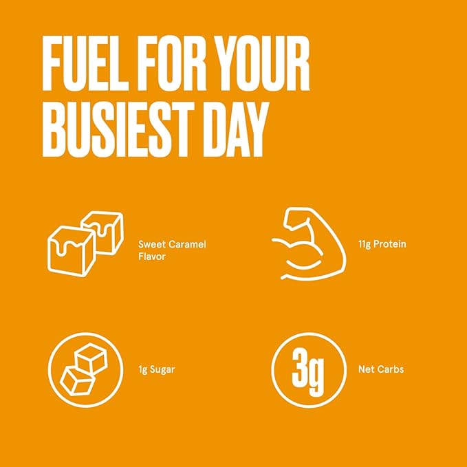 Bulletproof Salted Caramel Protein Crisp Bars, 12pk, High Protein, Low Sugar