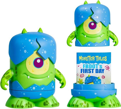 BOOKSY - Monster Tales Series - 6 Monster Action Figures, Each With Their Own Miniature Book & Story - Welcome to Boogie Boo Town