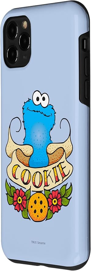 iPhone 11 Pro Sesame Street Cookie Monster Cookie Tattoo Case