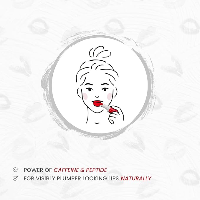 Glossy Lip Plumping Drops - Volumizing Lip Gloss With 8-Hour Plumping Effect - Vegan Formula With Caffeine & Grape Seed Extract - Perfect Red