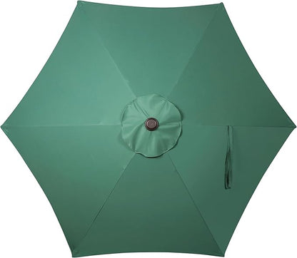 Blissun 7.5 ft Patio Umbrella, Yard Umbrella, Outdoor Market Umbrella with Push Button Tilt Crank, Seaglass
