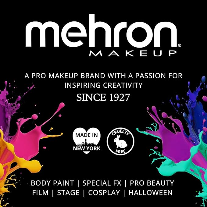 Mehron Makeup CreamBlend Stick | Face Paint, Body g) (White) 75 oz