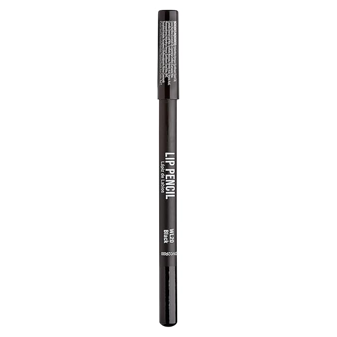 Professional Slim Lip Pencil, Creamy Soft Lip Liner, Smooth Long-Lasting Rich Lip Color, Natural Lip Makeup, Water-Resistant Lip Crayon (Black)