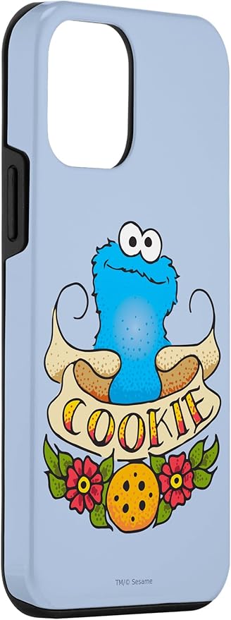 iPhone 12 mini Sesame Street Cookie Monster Cookie Tattoo Case