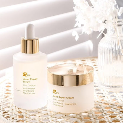 Super Repair Moisturizing Glowing Elastic Skin Recovery Serum 50ml / Korean Skin Care K Beauty with Glutathione, Vitamin C, Niacinamide, and Collagen