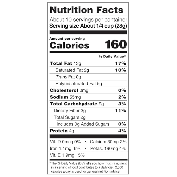 Second Nature Super Omega Smart Mix, Good Source of Antioxidant Vitamin E, Good Source of Fiber, No Artificial Colors, Flavors or Preservatives, Low Sodium, Kosher, Gluten Free & Non-GMO, 10 Ounce (Pack of 6)