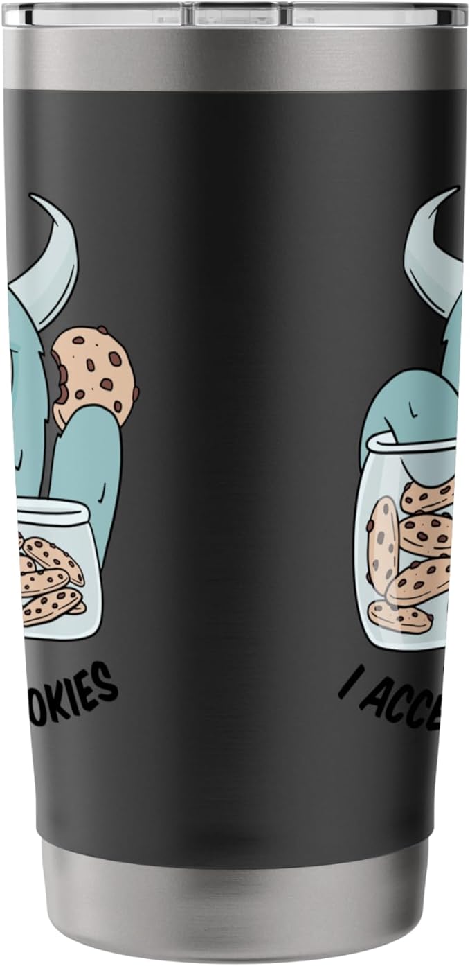 Cute Monster Cookie Lover Delight Stainless Steel Insulated Tumbler