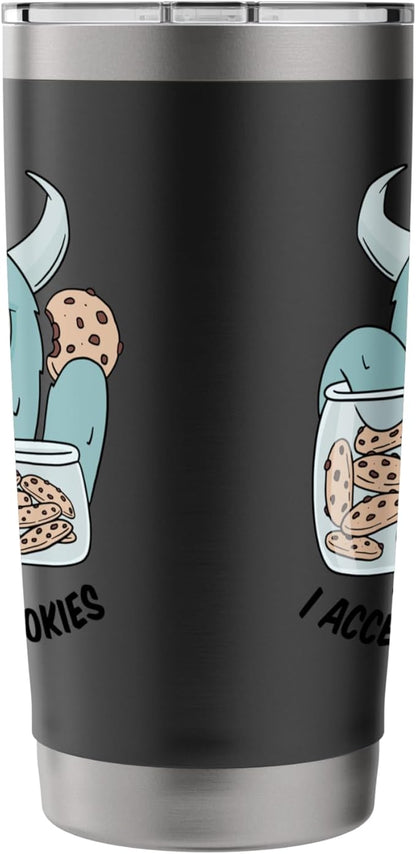 Cute Monster Cookie Lover Delight Stainless Steel Insulated Tumbler