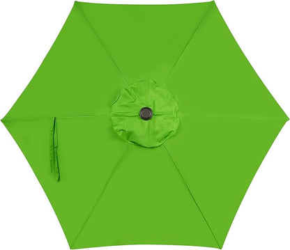 Blissun 7.5 ft Patio Umbrella, Yard Umbrella, Outdoor Market Umbrella with Push Button Tilt Crank, Lime
