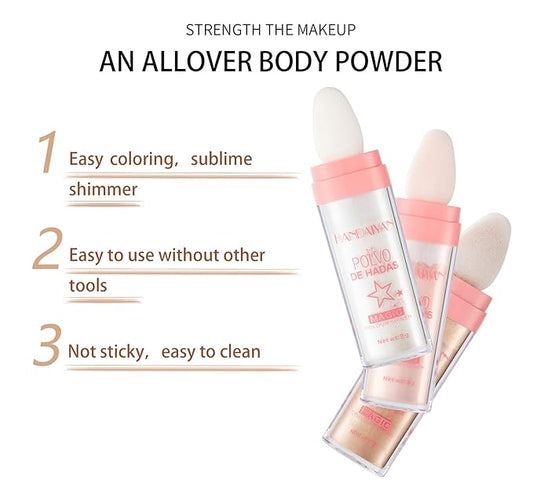 AKARY Shimmer Highlighter Powder, Fairy Polvo De Hadas