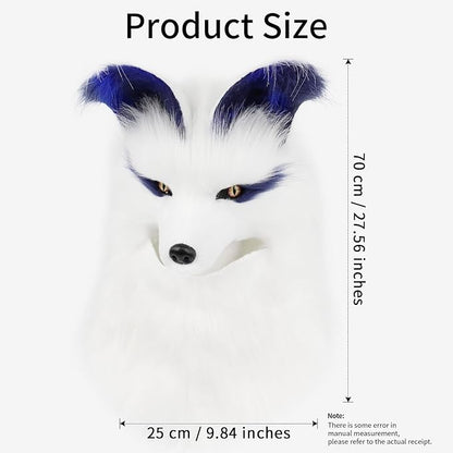 Furry Head Mask Animal Wolf Dog Plush Faux Fur Masks for Halloween Masquerade Cosplay Costume Props