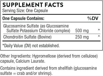 THORNE Glucosamine & Chondroitin - Support to Maintain Healthy Joint Function and Mobility* - 90 Capsules