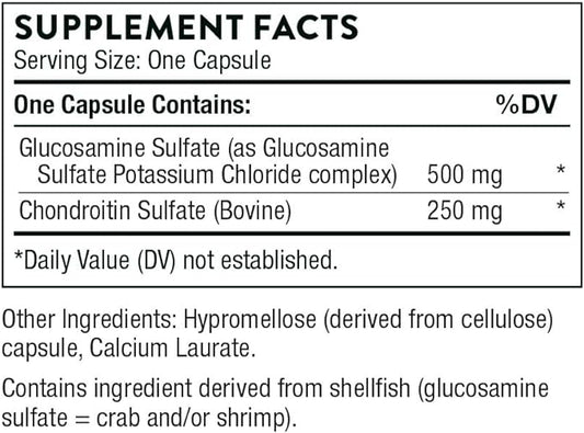 THORNE Glucosamine & Chondroitin - Support to Maintain Healthy Joint Function and Mobility* - 90 Capsules